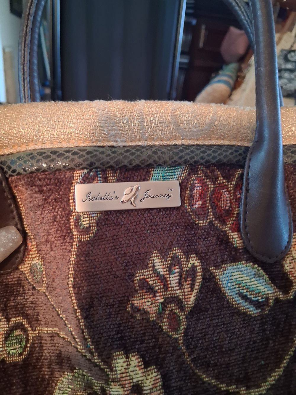 Isabella's R. Journey Brown Floral Tapestry Tote